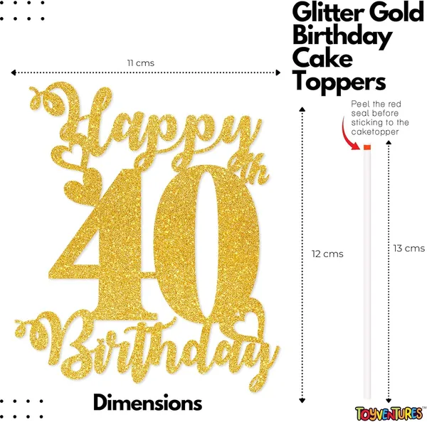 Gold_Happy_40Th_Birthday_Cake_Topper_|_Glitter_Gold_Cake_Topper_For_Birthday_|_Reusable_&_Elegant_Cake_Décor_For_Girls,_Boys,_Adults_|_Pre-Assembled_Cake_Decoration_Topper