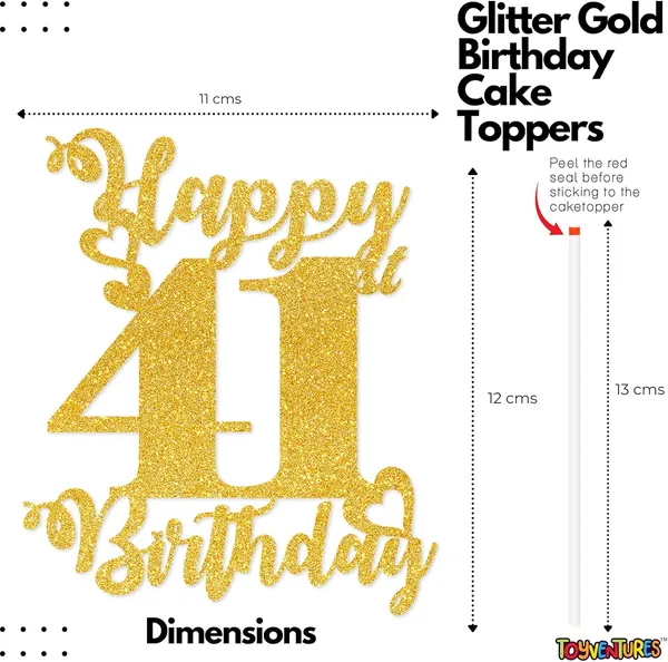 Gold_Happy_41St_Birthday_Cake_Topper_|_Glitter_Gold_Cake_Topper_For_Birthday_|_Reusable_&_Elegant_Cake_Décor_For_Girls,_Boys,_Adults_|_Pre-Assembled_Cake_Decoration_Topper