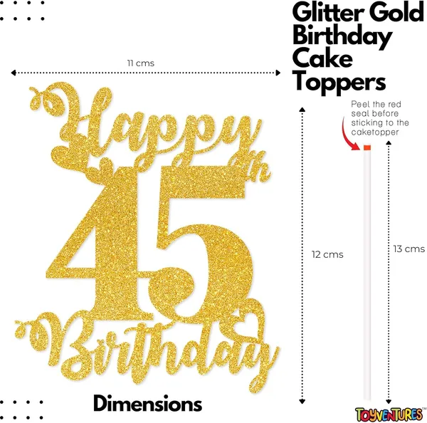Gold_Happy_45Th_Birthday_Cake_Topper_|_Glitter_Gold_Cake_Topper_For_Birthday_|_Reusable_&_Elegant_Cake_Décor_For_Girls,_Boys,_Adults_|_Pre-Assembled_Cake_Decoration_Topper