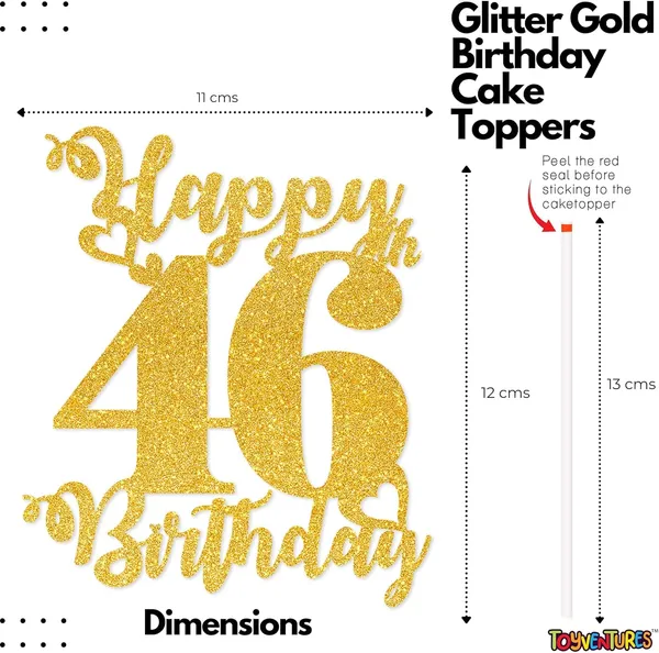 Gold_Happy_46Th_Birthday_Cake_Topper_|_Glitter_Gold_Cake_Topper_For_Birthday_|_Reusable_&_Elegant_Cake_Décor_For_Girls,_Boys,_Adults_|_Pre-Assembled_Cake_Decoration_Topper