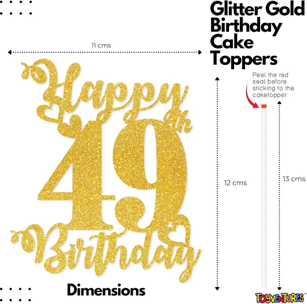 Gold_Happy_49Th_Birthday_Cake_Topper_|_Glitter_Gold_Cake_Topper_For_Birthday_|_Reusable_&_Elegant_Cake_Décor_For_Girls,_Boys,_Adults_|_Pre-Assembled_Cake_Decoration_Topper