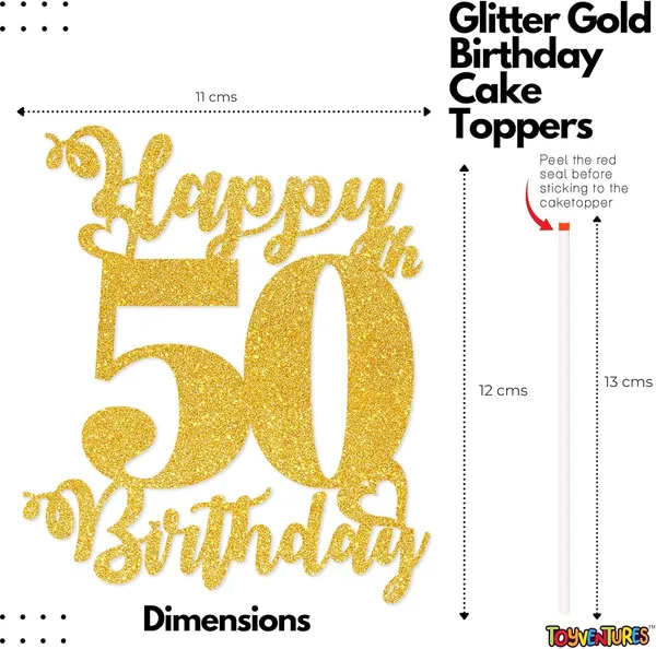 Gold_Happy_50Th_Birthday_Cake_Topper_|_Glitter_Gold_Cake_Topper_For_Birthday_|_Reusable_&_Elegant_Cake_Décor_For_Girls,_Boys,_Adults_|_Pre-Assembled_Cake_Decoration_Topper