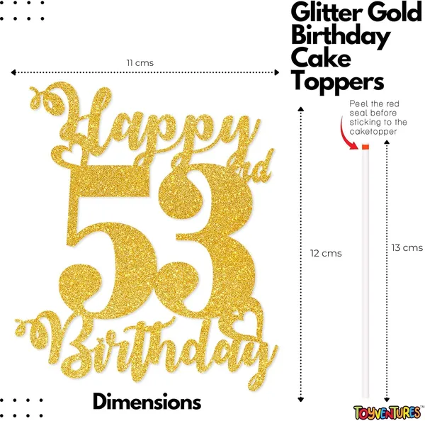 Gold_Happy_53Rd_Birthday_Cake_Topper_|_Glitter_Gold_Cake_Topper_For_Birthday_|_Reusable_&_Elegant_Cake_Décor_For_Girls,_Boys,_Adults_|_Pre-Assembled_Cake_Decoration_Topper