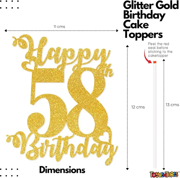 Gold_Happy_58Th_Birthday_Cake_Topper_|_Glitter_Gold_Cake_Topper_For_Birthday_|_Reusable_&_Elegant_Cake_Décor_For_Girls,_Boys,_Adults_|_Pre-Assembled_Cake_Decoration_Topper