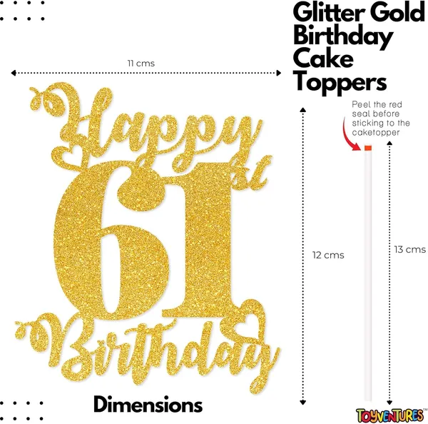 Gold_Happy_61St_Birthday_Cake_Topper_|_Glitter_Gold_Cake_Topper_For_Birthday_|_Reusable_&_Elegant_Cake_Décor_For_Girls,_Boys,_Adults_|_Pre-Assembled_Cake_Decoration_Topper