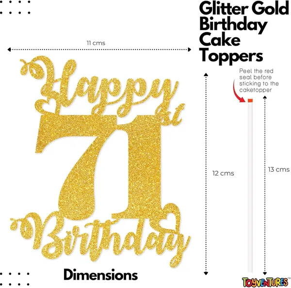 Gold_Happy_71St_Birthday_Cake_Topper_|_Glitter_Gold_Cake_Topper_For_Birthday_|_Reusable_&_Elegant_Cake_Décor_For_Girls,_Boys,_Adults_|_Pre-Assembled_Cake_Decoration_Topper
