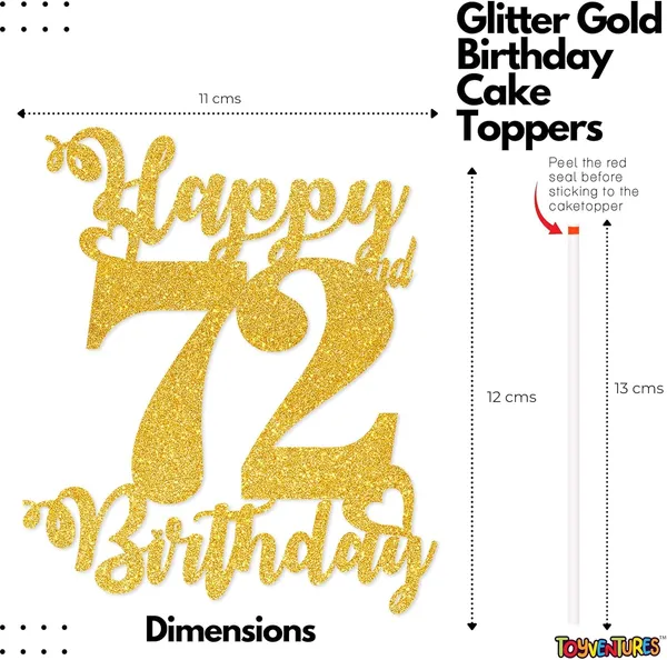 Gold_Happy_72Nd_Birthday_Cake_Topper_|_Glitter_Gold_Cake_Topper_For_Birthday_|_Reusable_&_Elegant_Cake_Décor_For_Girls,_Boys,_Adults_|_Pre-Assembled_Cake_Decoration_Topper