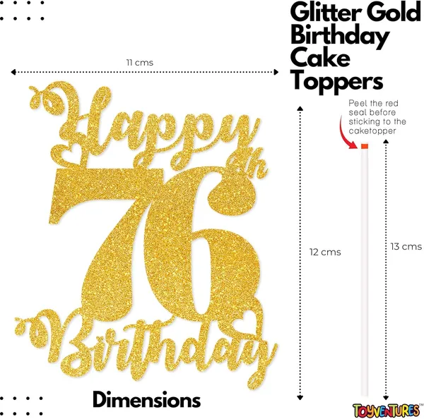 Gold_Happy_76Th_Birthday_Cake_Topper_|_Glitter_Gold_Cake_Topper_For_Birthday_|_Reusable_&_Elegant_Cake_Décor_For_Girls,_Boys,_Adults_|_Pre-Assembled_Cake_Decoration_Topper
