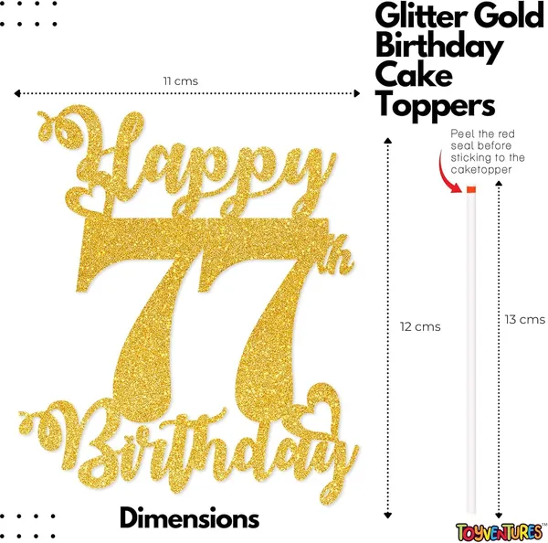 Gold_Happy_77Th_Birthday_Cake_Topper_|_Glitter_Gold_Cake_Topper_For_Birthday_|_Reusable_&_Elegant_Cake_Décor_For_Girls,_Boys,_Adults_|_Pre-Assembled_Cake_Decoration_Topper