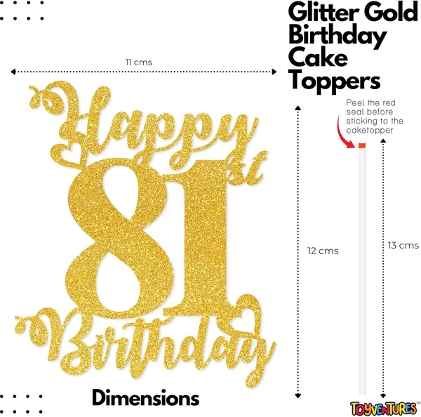 Gold_Happy_81St_Birthday_Cake_Topper_|_Glitter_Gold_Cake_Topper_For_Birthday_|_Reusable_&_Elegant_Cake_Décor_For_Girls,_Boys,_Adults_|_Pre-Assembled_Cake_Decoration_Topper