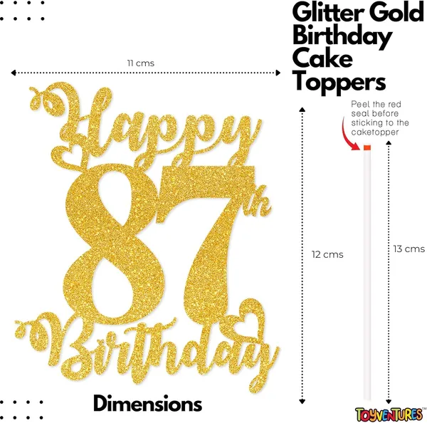 Gold_Happy_87Th_Birthday_Cake_Topper_|_Glitter_Gold_Cake_Topper_For_Birthday_|_Reusable_&_Elegant_Cake_Décor_For_Girls,_Boys,_Adults_|_Pre-Assembled_Cake_Decoration_Topper
