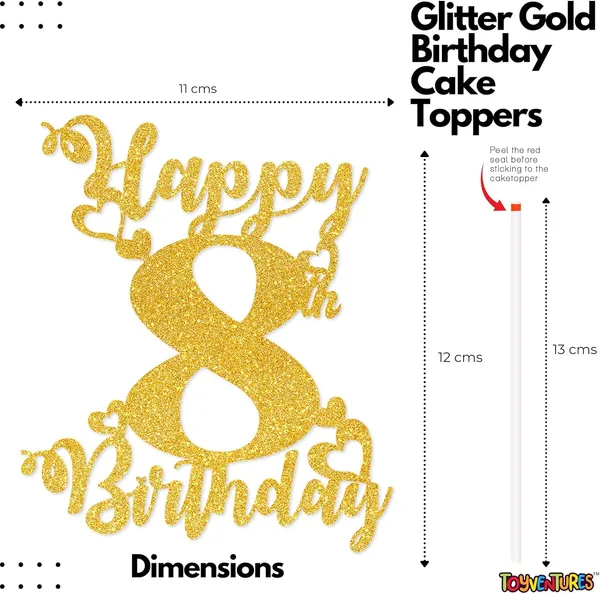 Gold_Happy_Eighth_Birthday_Cake_Topper_|_Glitter_Gold_Cake_Topper_For_Birthday_|_Reusable_&_Elegant_Cake_Décor_For_Girls,_Boys,_Adults_|_Pre-Assembled_Cake_Decoration_Topper