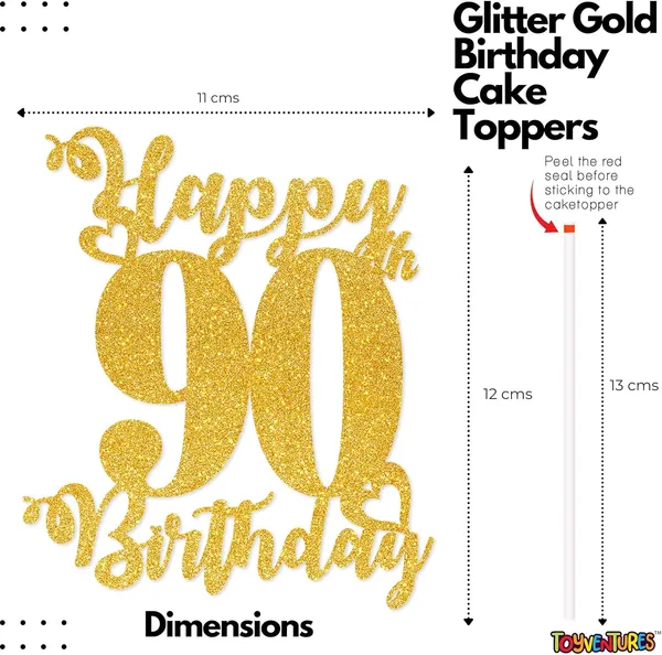 Gold_Happy_90Th_Birthday_Cake_Topper_|_Glitter_Gold_Cake_Topper_For_Birthday_|_Reusable_&_Elegant_Cake_Décor_For_Girls,_Boys,_Adults_|_Pre-Assembled_Cake_Decoration_Topper