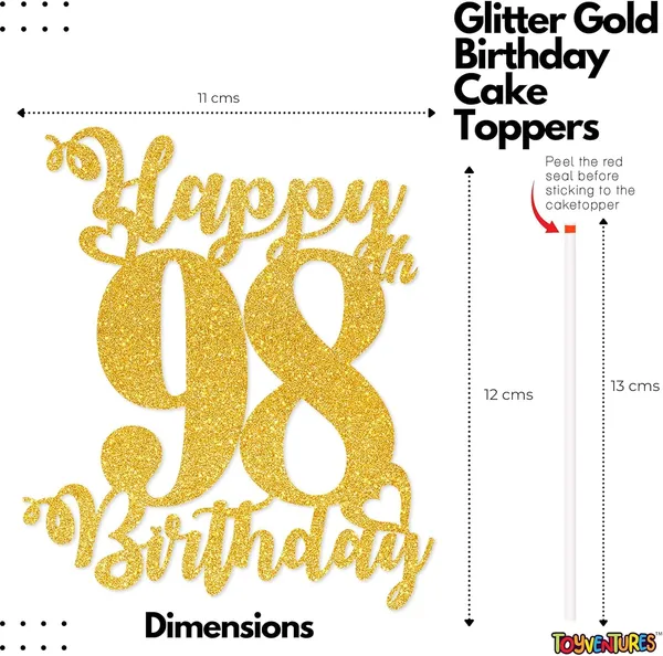 Gold_Happy_98Th_Birthday_Cake_Topper_|_Glitter_Gold_Cake_Topper_For_Birthday_|_Reusable_&_Elegant_Cake_Décor_For_Girls,_Boys,_Adults_|_Pre-Assembled_Cake_Decoration_Topper