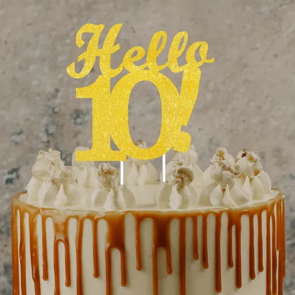 Gold_Hello_10_Cake_Topper_|_Gold_Glitter_Birthday_Cake_Topper_For_Women_&_Men_|_Elegant_10Th_Celebration_Decoration_For_Milestone_Parties_|_Reusable_Cake_Decor