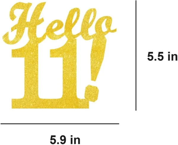 Gold_Hello_11_Cake_Topper_|_Gold_Glitter_Birthday_Cake_Topper_For_Women_&_Men_|_Elegant_11Th_Celebration_Decoration_For_Milestone_Parties_|_Reusable_Cake_Decor