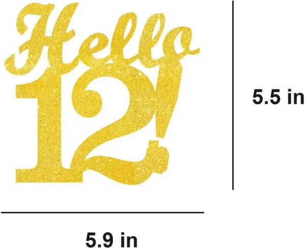 Gold_Hello_12_Cake_Topper_|_Gold_Glitter_Birthday_Cake_Topper_For_Women_&_Men_|_Elegant_12Th_Celebration_Decoration_For_Milestone_Parties_|_Reusable_Cake_Decor