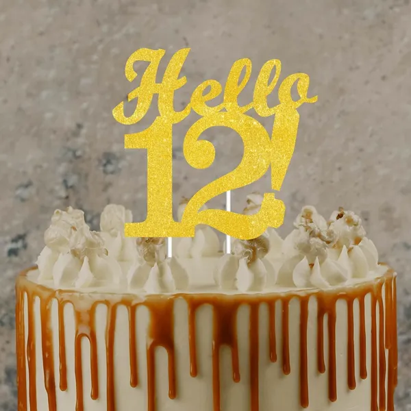 Gold_Hello_12_Cake_Topper_|_Gold_Glitter_Birthday_Cake_Topper_For_Women_&_Men_|_Elegant_12Th_Celebration_Decoration_For_Milestone_Parties_|_Reusable_Cake_Decor