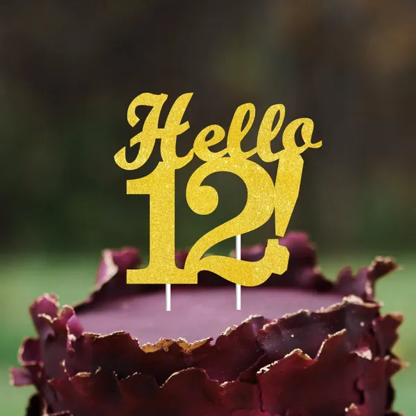 Gold_Hello_12_Cake_Topper_|_Gold_Glitter_Birthday_Cake_Topper_For_Women_&_Men_|_Elegant_12Th_Celebration_Decoration_For_Milestone_Parties_|_Reusable_Cake_Decor