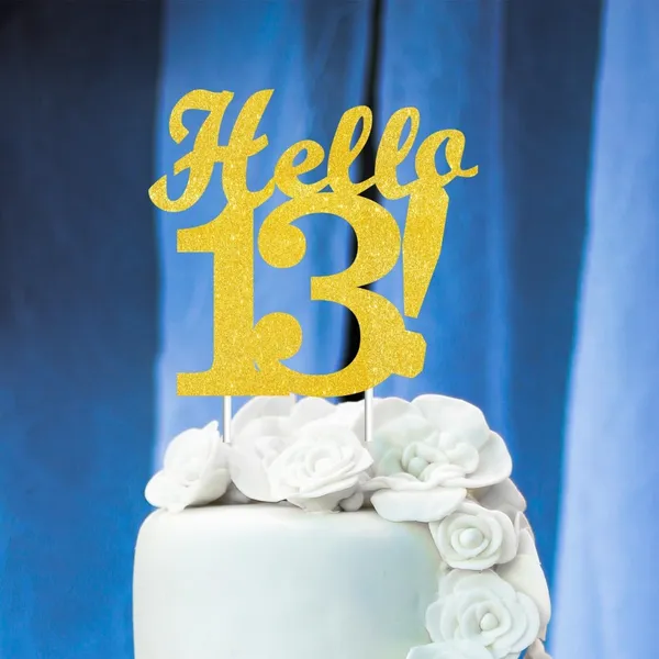 Gold_Hello_13_Cake_Topper_|_Gold_Glitter_Birthday_Cake_Topper_For_Women_&_Men_|_Elegant_13Th_Celebration_Decoration_For_Milestone_Parties_|_Reusable_Cake_Decor