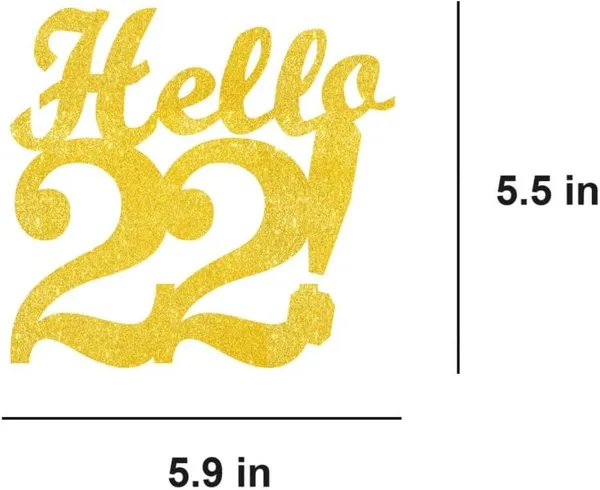 Gold_Hello_22_Cake_Topper_|_Gold_Glitter_Birthday_Cake_Topper_For_Women_&_Men_|_Elegant_22Nd_Celebration_Decoration_For_Milestone_Parties_|_Reusable_Cake_Decor