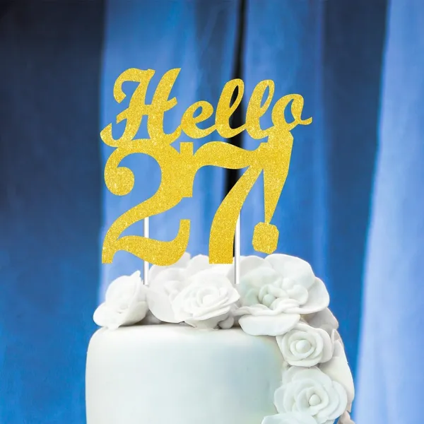 Gold_Hello_27_Cake_Topper_|_Gold_Glitter_Birthday_Cake_Topper_For_Women_&_Men_|_Elegant_27Th_Celebration_Decoration_For_Milestone_Parties_|_Reusable_Cake_Decor