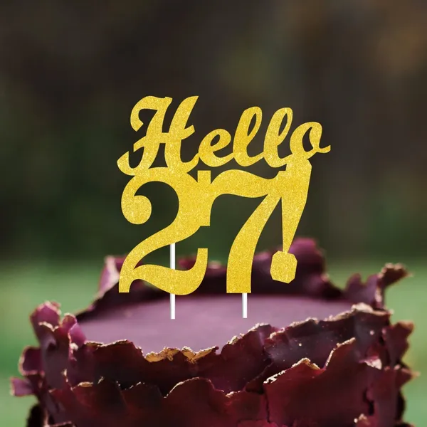 Gold_Hello_27_Cake_Topper_|_Gold_Glitter_Birthday_Cake_Topper_For_Women_&_Men_|_Elegant_27Th_Celebration_Decoration_For_Milestone_Parties_|_Reusable_Cake_Decor