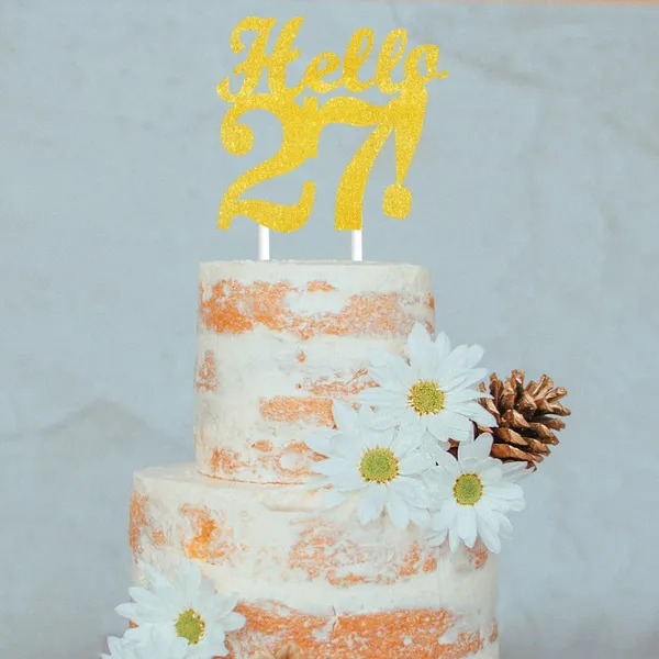 Gold_Hello_27_Cake_Topper_|_Gold_Glitter_Birthday_Cake_Topper_For_Women_&_Men_|_Elegant_27Th_Celebration_Decoration_For_Milestone_Parties_|_Reusable_Cake_Decor