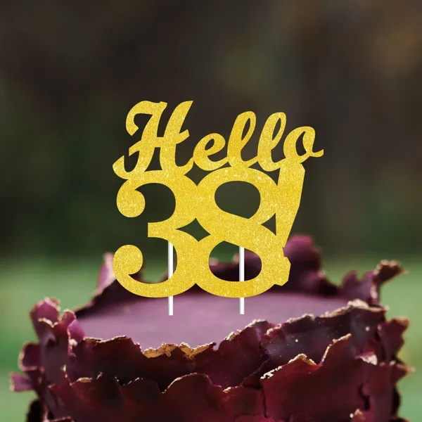 Gold_Hello_38_Cake_Topper_|_Gold_Glitter_Birthday_Cake_Topper_For_Women_&_Men_|_Elegant_38Th_Celebration_Decoration_For_Milestone_Parties_|_Reusable_Cake_Decor