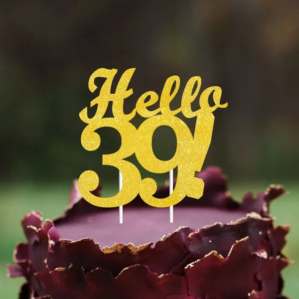 Gold_Hello_39_Cake_Topper_|_Gold_Glitter_Birthday_Cake_Topper_For_Women_&_Men_|_Elegant_39Th_Celebration_Decoration_For_Milestone_Parties_|_Reusable_Cake_Decor