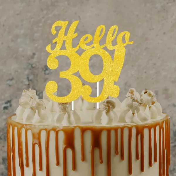 Gold_Hello_39_Cake_Topper_|_Gold_Glitter_Birthday_Cake_Topper_For_Women_&_Men_|_Elegant_39Th_Celebration_Decoration_For_Milestone_Parties_|_Reusable_Cake_Decor