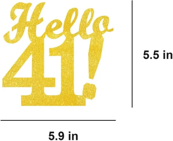 Gold_Hello_41_Cake_Topper_|_Gold_Glitter_Birthday_Cake_Topper_For_Women_&_Men_|_Elegant_41St_Celebration_Decoration_For_Milestone_Parties_|_Reusable_Cake_Decor