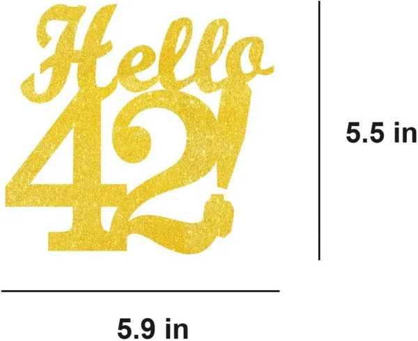 Gold_Hello_42_Cake_Topper_|_Gold_Glitter_Birthday_Cake_Topper_For_Women_&_Men_|_Elegant_42Nd_Celebration_Decoration_For_Milestone_Parties_|_Reusable_Cake_Decor