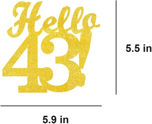 Gold_Hello_43_Cake_Topper_|_Gold_Glitter_Birthday_Cake_Topper_For_Women_&_Men_|_Elegant_43Rd_Celebration_Decoration_For_Milestone_Parties_|_Reusable_Cake_Decor