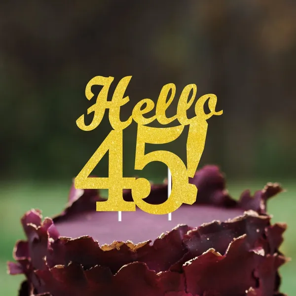 Gold_Hello_45_Cake_Topper_|_Gold_Glitter_Birthday_Cake_Topper_For_Women_&_Men_|_Elegant_45Th_Celebration_Decoration_For_Milestone_Parties_|_Reusable_Cake_Decor