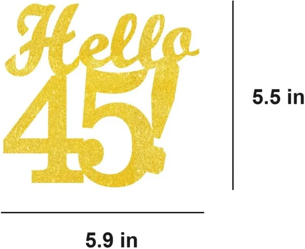 Gold_Hello_45_Cake_Topper_|_Gold_Glitter_Birthday_Cake_Topper_For_Women_&_Men_|_Elegant_45Th_Celebration_Decoration_For_Milestone_Parties_|_Reusable_Cake_Decor