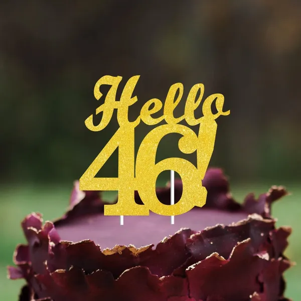 Gold_Hello_46_Cake_Topper_|_Gold_Glitter_Birthday_Cake_Topper_For_Women_&_Men_|_Elegant_46Th_Celebration_Decoration_For_Milestone_Parties_|_Reusable_Cake_Decor