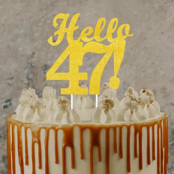 Gold_Hello_47_Cake_Topper_|_Gold_Glitter_Birthday_Cake_Topper_For_Women_&_Men_|_Elegant_47Th_Celebration_Decoration_For_Milestone_Parties_|_Reusable_Cake_Decor