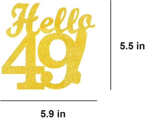 Gold_Hello_49_Cake_Topper_|_Gold_Glitter_Birthday_Cake_Topper_For_Women_&_Men_|_Elegant_49Th_Celebration_Decoration_For_Milestone_Parties_|_Reusable_Cake_Decor