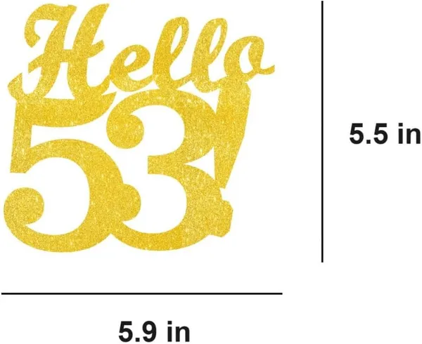 Gold_Hello_53_Cake_Topper_|_Gold_Glitter_Birthday_Cake_Topper_For_Women_&_Men_|_Elegant_53Rd_Celebration_Decoration_For_Milestone_Parties_|_Reusable_Cake_Decor