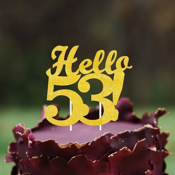 Gold_Hello_53_Cake_Topper_|_Gold_Glitter_Birthday_Cake_Topper_For_Women_&_Men_|_Elegant_53Rd_Celebration_Decoration_For_Milestone_Parties_|_Reusable_Cake_Decor