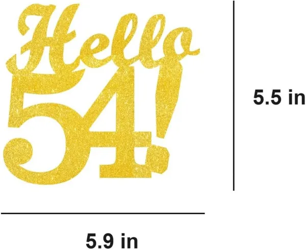 Gold_Hello_54_Cake_Topper_|_Gold_Glitter_Birthday_Cake_Topper_For_Women_&_Men_|_Elegant_54Th_Celebration_Decoration_For_Milestone_Parties_|_Reusable_Cake_Decor