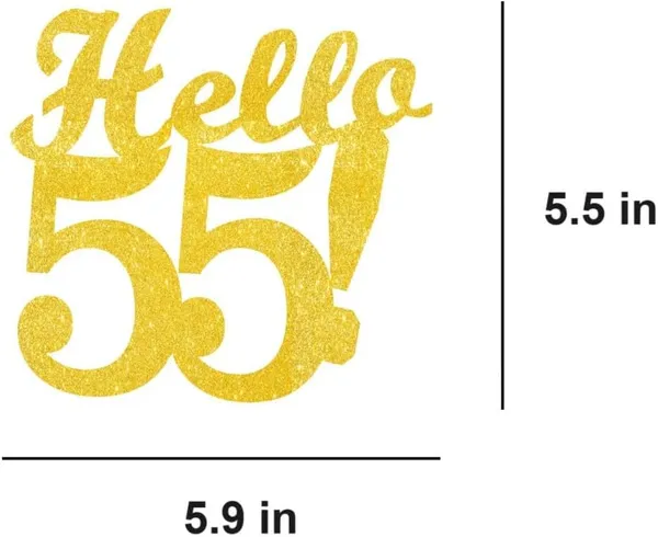 Gold_Hello_55_Cake_Topper_|_Gold_Glitter_Birthday_Cake_Topper_For_Women_&_Men_|_Elegant_55Th_Celebration_Decoration_For_Milestone_Parties_|_Reusable_Cake_Decor