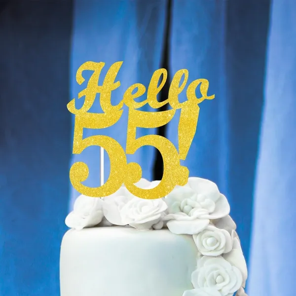 Gold_Hello_55_Cake_Topper_|_Gold_Glitter_Birthday_Cake_Topper_For_Women_&_Men_|_Elegant_55Th_Celebration_Decoration_For_Milestone_Parties_|_Reusable_Cake_Decor