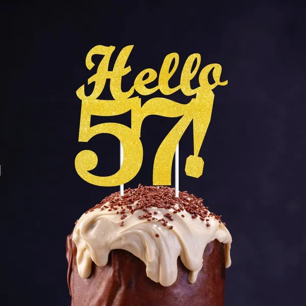 Gold_Hello_57_Cake_Topper_|_Gold_Glitter_Birthday_Cake_Topper_For_Women_&_Men_|_Elegant_57Th_Celebration_Decoration_For_Milestone_Parties_|_Reusable_Cake_Decor