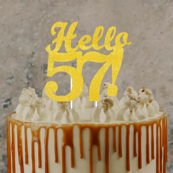 Gold_Hello_57_Cake_Topper_|_Gold_Glitter_Birthday_Cake_Topper_For_Women_&_Men_|_Elegant_57Th_Celebration_Decoration_For_Milestone_Parties_|_Reusable_Cake_Decor