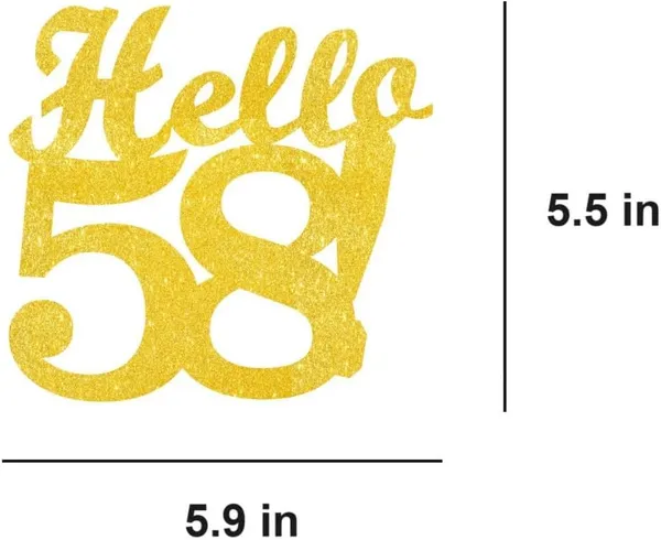 Gold_Hello_58_Cake_Topper_|_Gold_Glitter_Birthday_Cake_Topper_For_Women_&_Men_|_Elegant_58Th_Celebration_Decoration_For_Milestone_Parties_|_Reusable_Cake_Decor