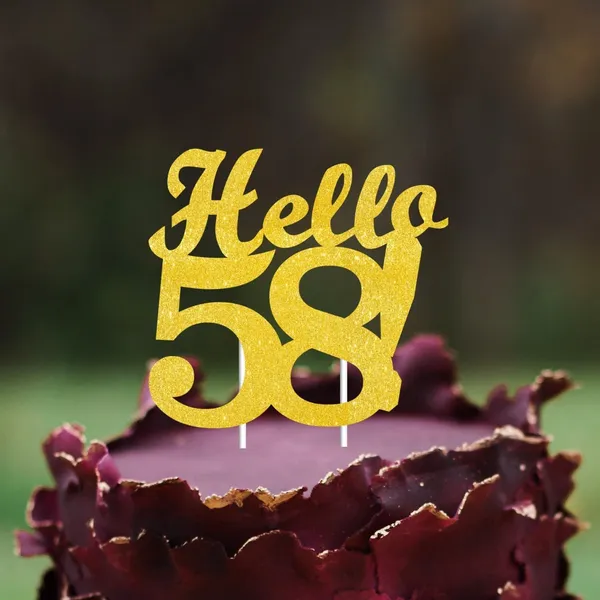Gold_Hello_58_Cake_Topper_|_Gold_Glitter_Birthday_Cake_Topper_For_Women_&_Men_|_Elegant_58Th_Celebration_Decoration_For_Milestone_Parties_|_Reusable_Cake_Decor