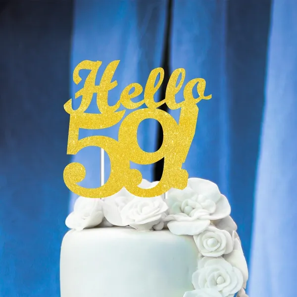 Gold_Hello_59_Cake_Topper_|_Gold_Glitter_Birthday_Cake_Topper_For_Women_&_Men_|_Elegant_59Th_Celebration_Decoration_For_Milestone_Parties_|_Reusable_Cake_Decor
