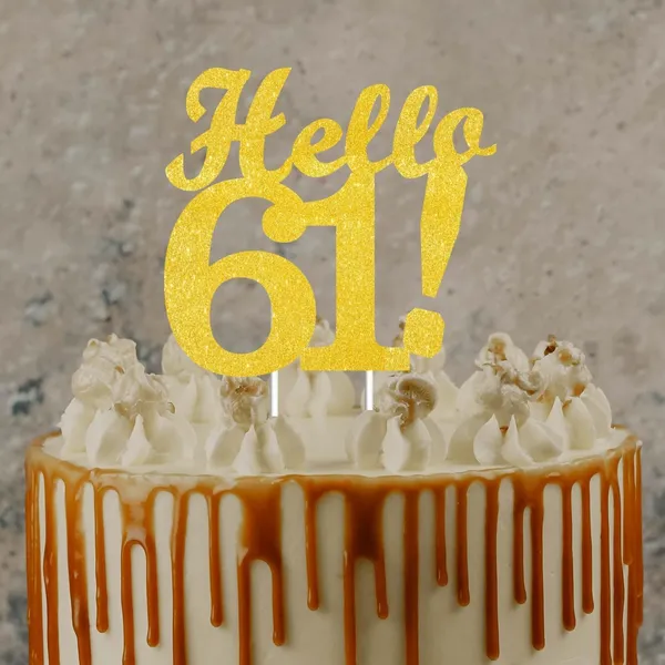 Gold_Hello_61_Cake_Topper_|_Gold_Glitter_Birthday_Cake_Topper_For_Women_&_Men_|_Elegant_61St_Celebration_Decoration_For_Milestone_Parties_|_Reusable_Cake_Decor